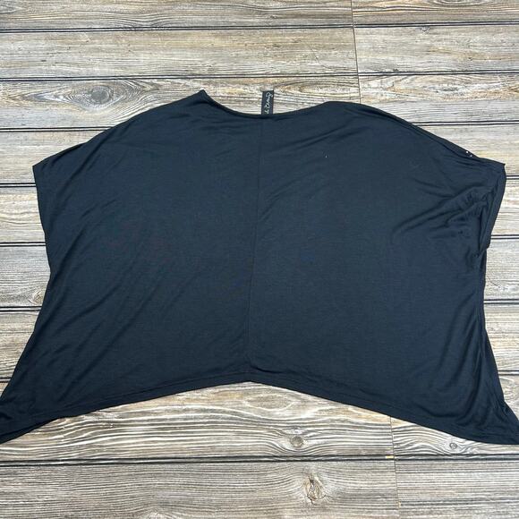 Y2K Black Studded Oversized Crop Top, Size Small/Medium - Picture 4 of 6